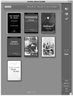 Picture of 7 books in Adobe eBook Reader.